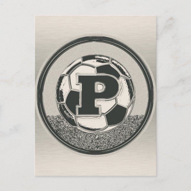 Postal Medalla de plata, letra de monograma P (Anverso)