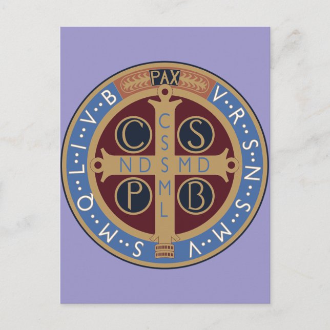 Postal Medalla de San Benito (Anverso)