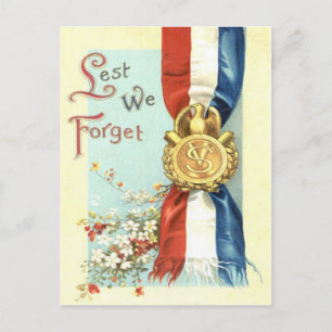 Postal Medalla del Día de los Caídos Flores para que no o