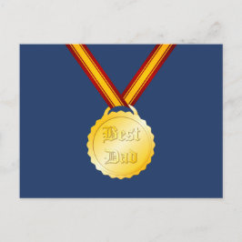 Postal Medalla Mejor Papá Día del Padre
