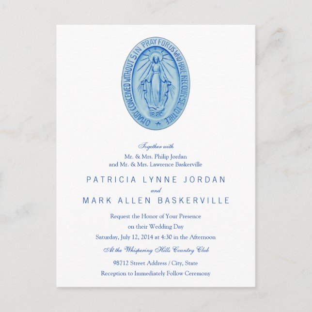 Postal Medalla milagrosa (Anverso)