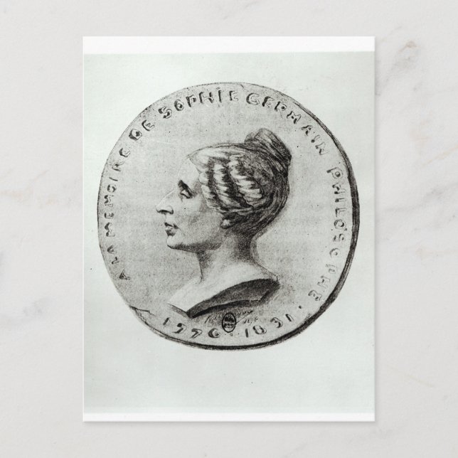 Postal Medalla que representa a Sophie Germain (Anverso)