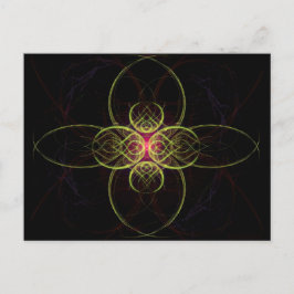 Postal Medallón Rojo De Alexandra Cook aka Linandara