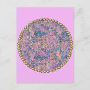 Postal Medallón rosa