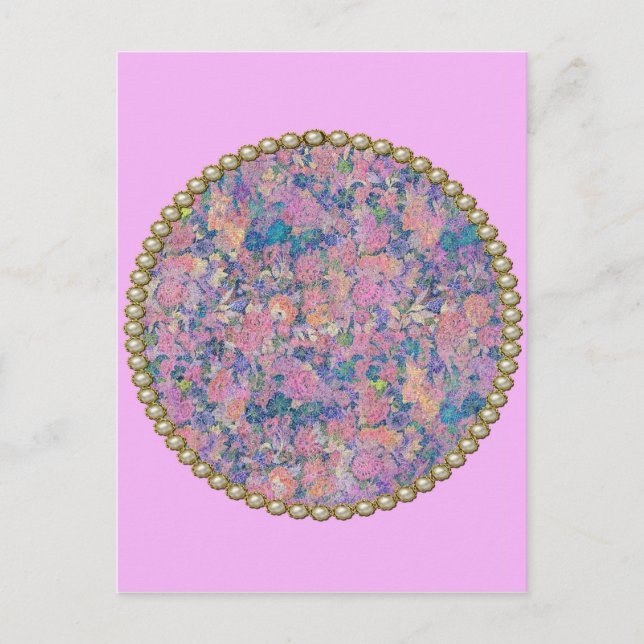 Postal Medallón rosa (Anverso)