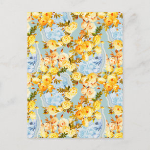 Postal Medallones y Rosas