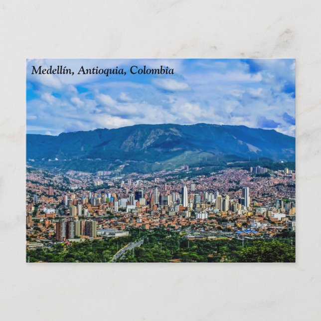 Postal Medellín, Antioquia, Ciudad de Colombia (Anverso)