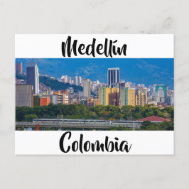 Postal Medellín, Colombia, paisaje urbano