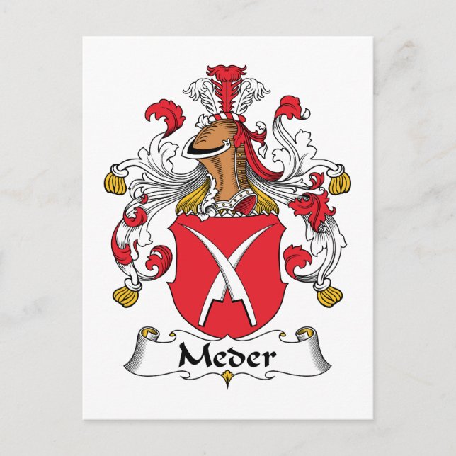 Postal Meder Family Crest (Anverso)