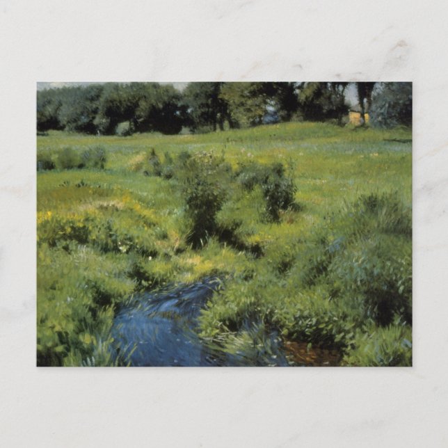 Postal Medfield de billar por Dennis Miller Bunker, Arte  (Anverso)