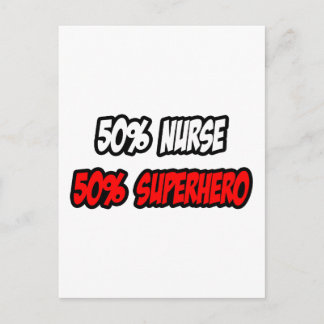 Postal Media Enfermera... mitad Superhéroe