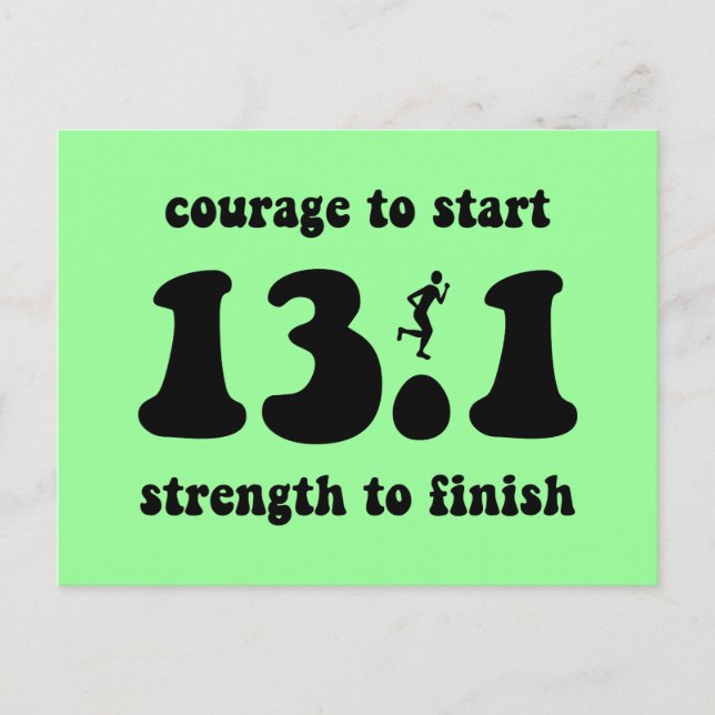 Postal media maratón inspiradora (Anverso)