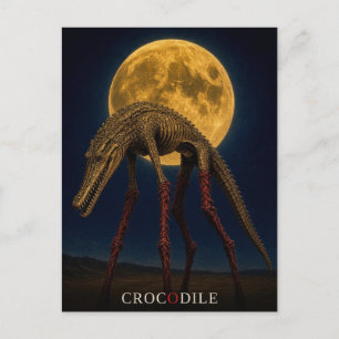 Postal Medias Largas de Cocodrilo gótico Surrealista
