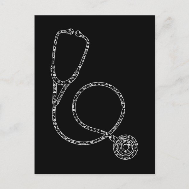 Postal Médica de Enfermería Estetioscopio Enfermería (Anverso)