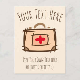 Postal Médica, emergencia, enfermera, plantilla de regalo