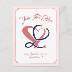 Postal Médica, enfermera, paramédico, plantilla de regalo