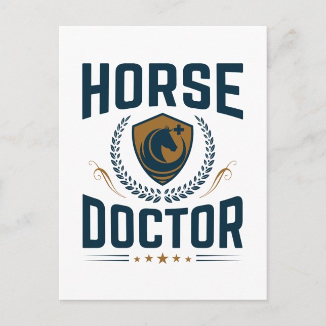 Postal Médica equino veterinario (Anverso)