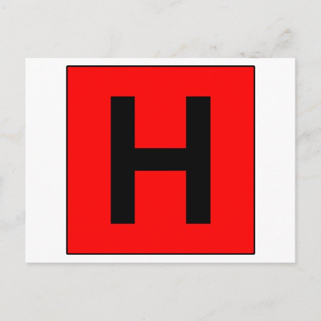 Postal Médica médico de Rótulo hospitalario (Anverso)