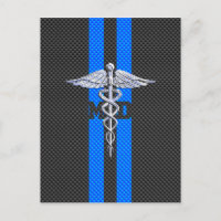 Médica médico MD Caduceus sobre decoración de fibr