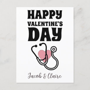 Postal médica, nombre de personalización del día de feliz