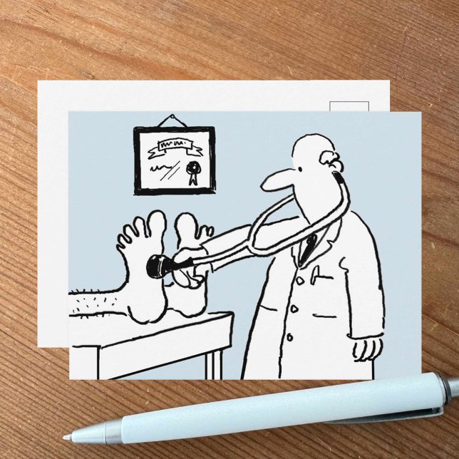 Postal Médica Personalizado gracioso que usa Stethoscope  (Subido por el creador)