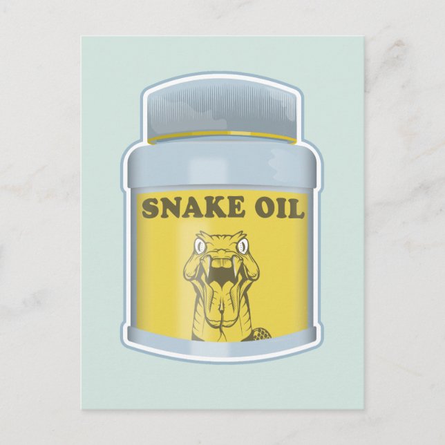 Postal Medicina alternativa al aceite de serpiente (Anverso)