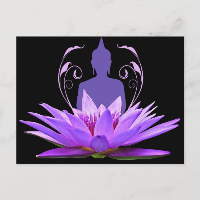 Postal Medición de la flor del Purple Lotus (Anverso)
