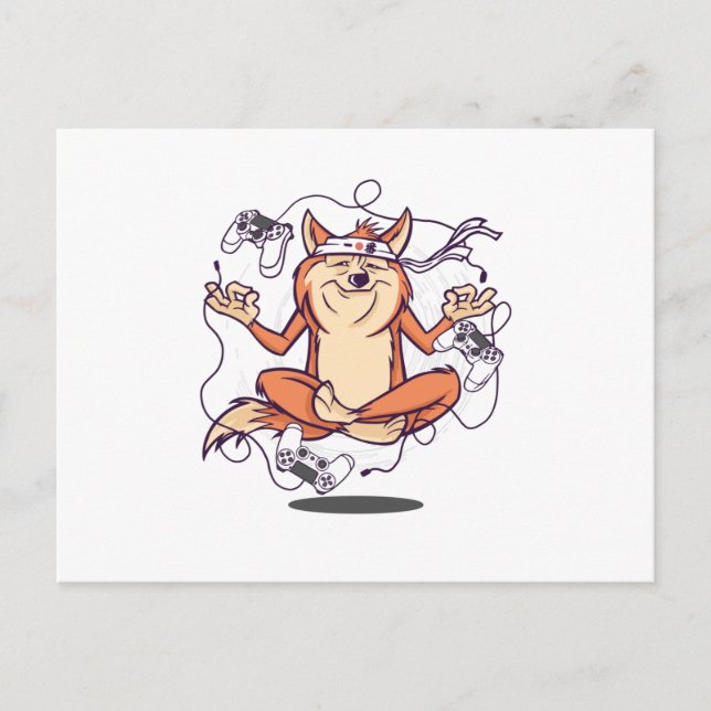 Postal Medición de perros gamer (Anverso)