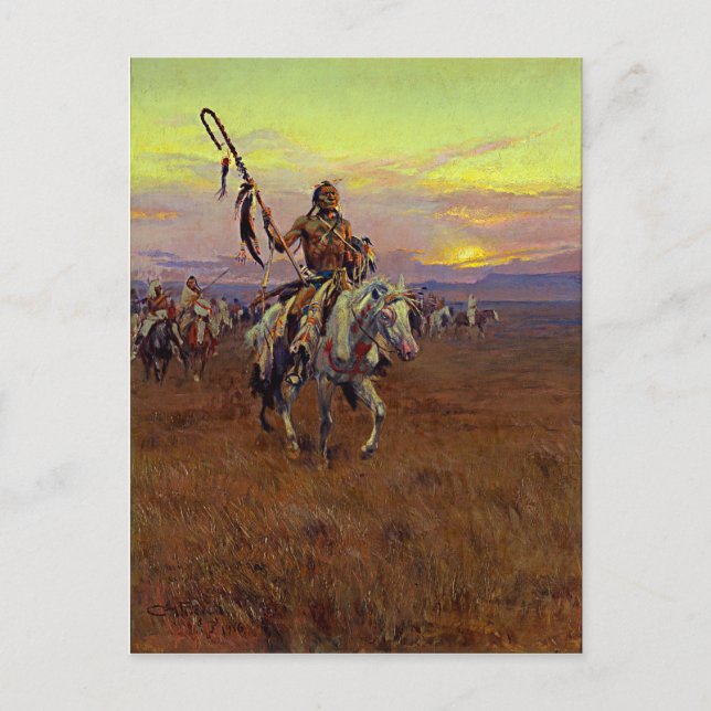 Postal Médico (1916) por Charles Marion Russell (Anverso)