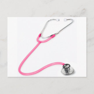 Postal Médico de Enfermería Stethoscope rosa EMT
