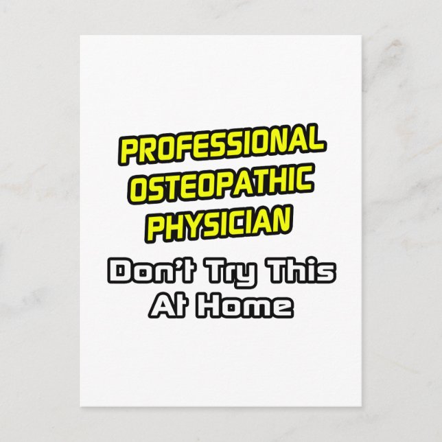 Postal Médico Osteopático Profesional .. Chiste (Anverso)