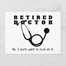 Postal Médico retirado Stethoscope Sassy Funny Retirement