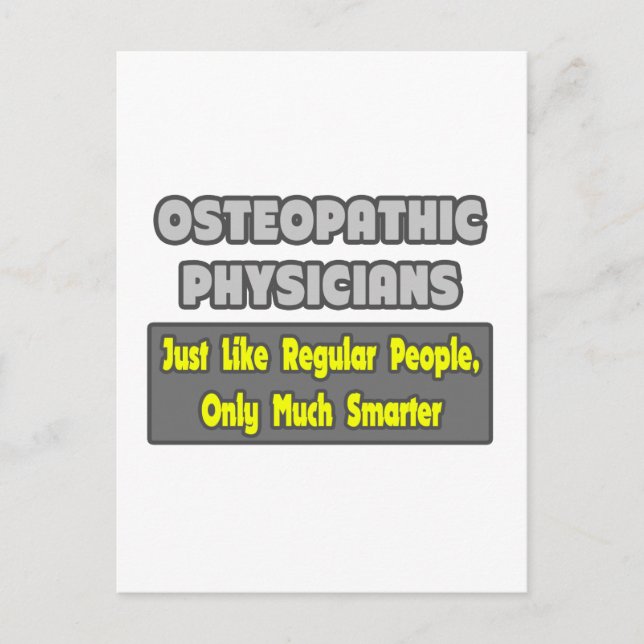 Postal Médicos osteopáticos... Más inteligente (Anverso)
