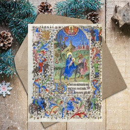 Postal Medieval de Navidades de la Santa Familia entra en