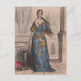 Postal Medieval French Costume Under Charles VI 