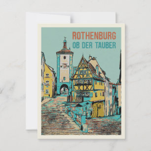 Postal Medieval Rothenburg ob der Tauber, Baviera