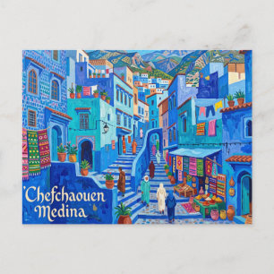 Postal Medina de Chefchaouen Marruecos