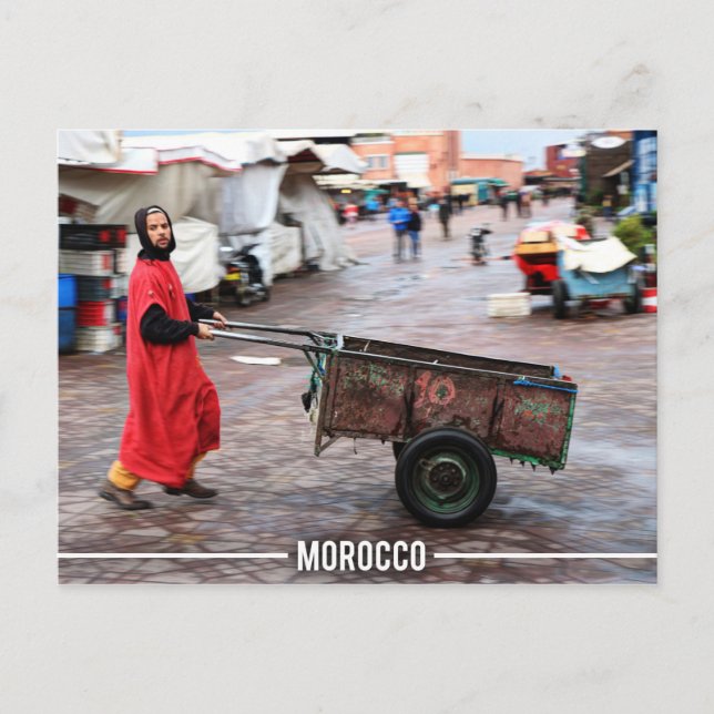 Postal Medina de Marrakech - Marrakech Souk, Marruecos (Anverso)