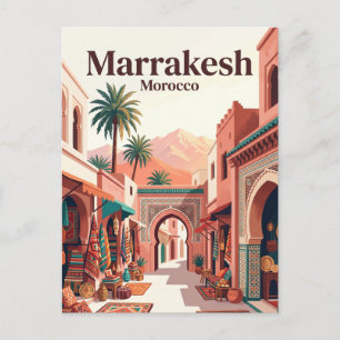 Postal Medina de Marrakech Marruecos