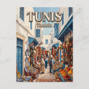 Postal Medina Souks Túnez Túnez