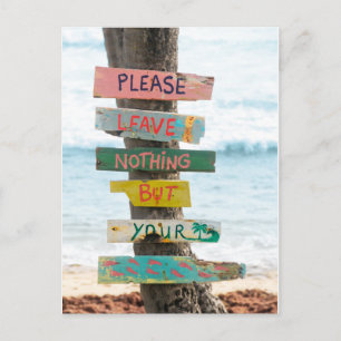 Postal Medio ambiente Dejar sólo pasos Barbados