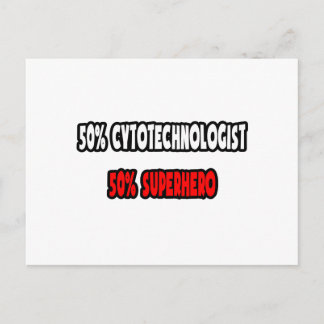 Postal Medio citotecnólogo... Medio superhéroe