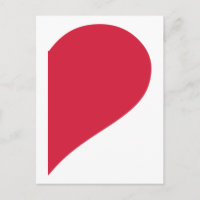 Medio corazón rojo
