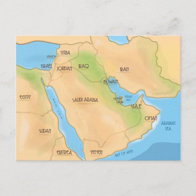 Postal Medio Oriente (Anverso)