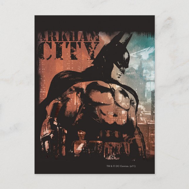 Postal Medios mixtos de Arkham City Batman (Anverso)