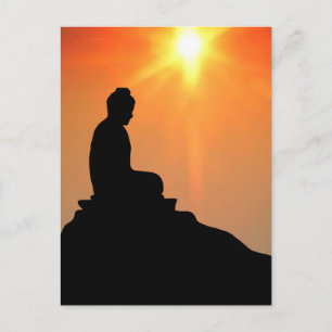 Postal Meditación de Buda