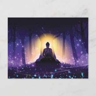 Postal Meditación de Buda