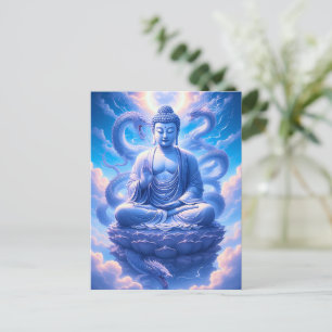 Postal Meditación del Buda del Dragón Místico