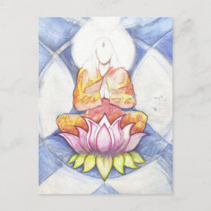 Postal Meditación Lotus