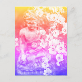 Postal *~* Meditación Zen Buddha Meditar Floral Negrita